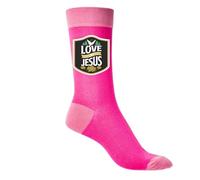 Print4U Love Like Jesus Ladies Pink Socks Birthday Gift