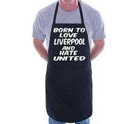 Print4U Love Liverpool Hate Man Utd Football BBQ Cooking Funny Novelty Apron Black