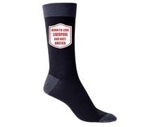 Print4U Love Liverpool Hate United Men's Black Socks Funny Football Present