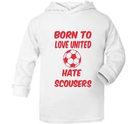 Print4U Love Man Utd Hate Scousers Age 3-6 Months White