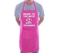 Print4U Love Man Utd Hate Scousers BBQ Cooking Funny Novelty Apron Pink