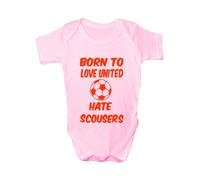 Print4U Love United Hate Scousers ~ Babygrow~Babies Gift Boy/Girl Vest Babies Clothing 0-3 pink