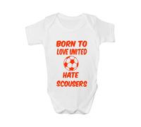 Print4U Love United Hate Scousers ~ Babygrow~Babies Gift Boy/Girl Vest Babies Clothing 0-3 white