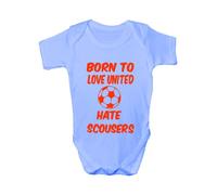 Print4U Love United Hate Scousers ~ Babygrow~Babies Gift Boy/Girl Vest Babies Clothing 3-6 blue
