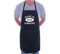 Print4U Made In 1936 90th Birthday BBQ Cooking Funny Novelty Apron Black