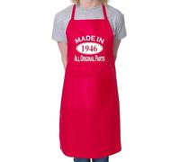 Print4U Made In 1946 80th Birthday BBQ Cooking Funny Novelty Apron Red