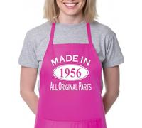 Print4U Made In 1956 70th Birthday BBQ Cooking Funny Novelty Apron Pink