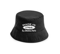 Print4U Made in 1966 60th Birthday Bucket Hat Age 60 Gift for Men & Ladies Black SM