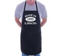 Print4U Made In 1995 30th Birthday BBQ Cooking Funny Novelty Apron Black