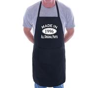 Print4U Made In 1996 30th Birthday BBQ Cooking Funny Novelty Apron Black