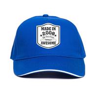 Print4U Made in 2008 18th Birthday Baseball Cap 18 Year Old Gift Men & Ladies Blue
