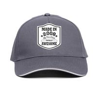Print4U Made in 2008 18th Birthday Baseball Cap 18 Year Old Gift Men & Ladies Grey