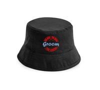 Print4U Man The Myth The Groom Bucket Hat Stag Do Stag Night Wedding Gift Black SM