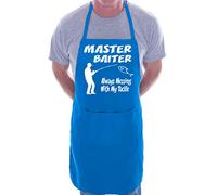 Print4U Master Baiter Fishing BBQ Cooking Funny Novelty Apron Blue