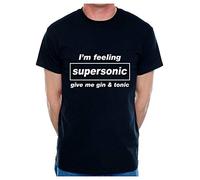Print4U Mens T-Shirt Give Me A Gin & Tonic X-Large Black