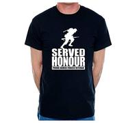 Print4U Mens T-Shirt Veteran Served with Honour Armed Forces X-Large Black