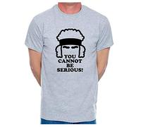 Print4U Mens T-Shirt You Cannot Be Serious Tennis Small Grey Black Text