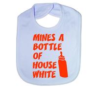 Print4U Mine's A Bottle House Wine - Funny Baby/Toddler/Newborn Bib - Baby Gift blue
