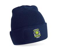 Print4U My Lucky Golf Beanie Hat Golfing Gift Father's Day Birthday Present Blue