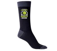 Print4U My Lucky Golf Men's Black Socks Golfing Gift Men's Birthday Father's Day