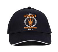 Print4U My Lucky Metal Detecting Baseball Cap Gift Father's Day Birthday Present Black