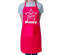 Print4U Nanny Is Star Baker Chef Apron Cooking Novelty Baking Gag Gift Present Ladies Red