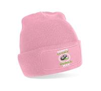 Print4U Nanny's Lucky Bowls Beanie Hat Crown Green Bowling Gift Mother's Day Pink