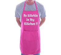 Print4U No Bitchin In My Kitchen Funny BBQ Cooking Novelty Apron Pink