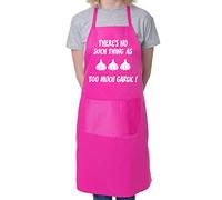 Print4U No Such thing As Too Much Garlic Funny Apron Novelty BBQ Cooking Pink