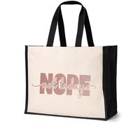 Print4U Nope Not Today Tote Bag Ladies Canvas Shopper Self Love Natural