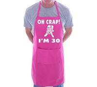 Print4U Oh Crap I'm 30 Ladies Birthday BBQ Cooking Funny Novelty Apron Pink