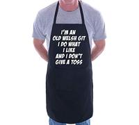 Print4U Old Welsh Git Wales Cymru Novelty BBQ Cooking Apron Black