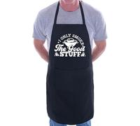 Print4U Only Smoke The Good Stuff Apron Father's Day Birthday Gift Cooking BBQ Black