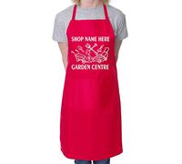 Print4U Personalised Apron Garden Centre Gardeners Add Name Here Red