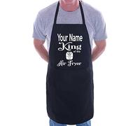 Print4U Personalised Apron King Of The Air Fryer Add Name Funny BBQ Baking Black