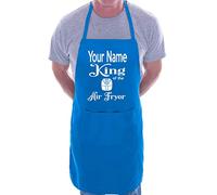 Print4U Personalised Apron King Of The Air Fryer Add Name Funny BBQ Baking Blue