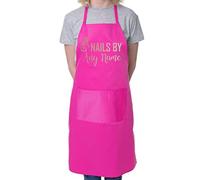 Print4U Personalised Apron Nails By Your Name Here Ideal For Work Nail Beauty Pink