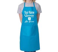 Print4U Personalised Apron Queen Of The Air Fryer Add Name Funny BBQ Baking Blue