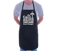 Print4U Personalised Apron The Grill Master Any Name Father's Day Birthday Black