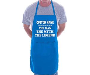 Print4U Personalised Apron The Man The Myth Custom Name Here Blue