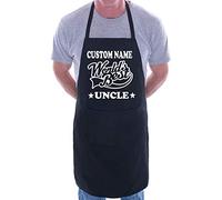 Print4U Personalised Apron World's Best Uncle Custom Name Black