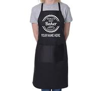 Print4U Personalised Apron World's Greatest Baker Your Text Here Baking Cooking Black
