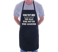 Print4U Personalised Chef Apron The Man The Myth Your Text Black