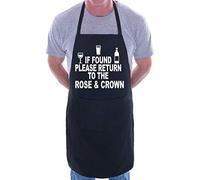 Print4U Personalised If Found Return Rose & Crown Pub Name Black