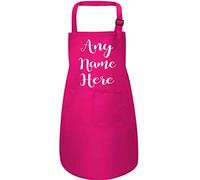 Print4U Personalised Kids Apron Any Name Adjustable Straps & Double Pocket Pink Large 7 to 12 Years
