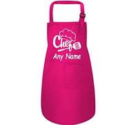 Print4U Personalised Kids Apron Chef Any Name with Adjustable Straps Pink Small 3 to 6 Years