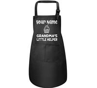 Print4U Personalised Kids Apron Grandma's Little Helper Adjustable Straps Black Large 7 to 12 Years