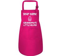 Print4U Personalised Kids Apron Grandma's Little Helper Adjustable Straps Pink Small 3 to 6 Years