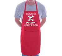 Print4U Poison Your Food Novelty Slogan BBQ Cooking Apron Red