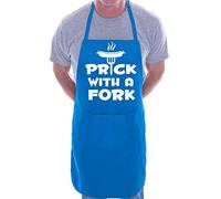 Print4U Prick With a Fork BBQ Cooking Funny Novelty Apron Blue